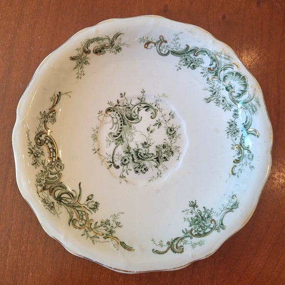 Lot of 4 Antique John Maddock & Sons Saucers Royal Vitreous Rhine 6 in See PicsA - Picture 2 of 12